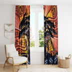 Australia Mother's Day Personalised Window Curtain Kangaroo With Aboriginal Tree Art