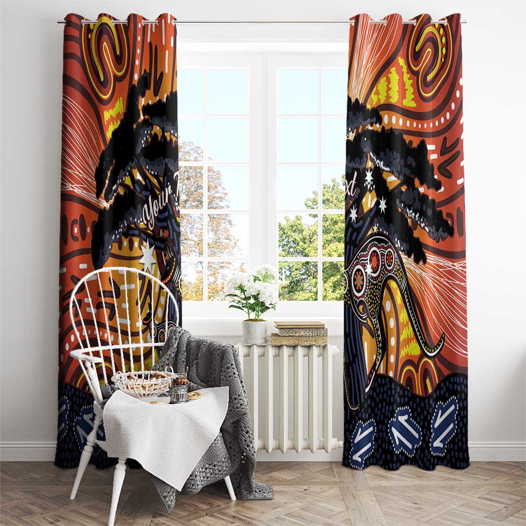 Australia Mother's Day Personalised Window Curtain Kangaroo With Aboriginal Tree Art