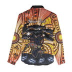 Australia Mother's Day Personalised Women Casual Shirt Kangaroo With Aboriginal Tree Art
