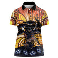 Australia Mother's Day Personalised Women Polo Shirt Kangaroo With Aboriginal Tree Art