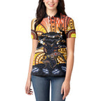 Australia Mother's Day Personalised Women Polo Shirt Kangaroo With Aboriginal Tree Art