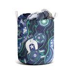 Personalised Torres Strait Islander Flag Day Laundry Basket Aboriginal Sea Turtle And Dhari