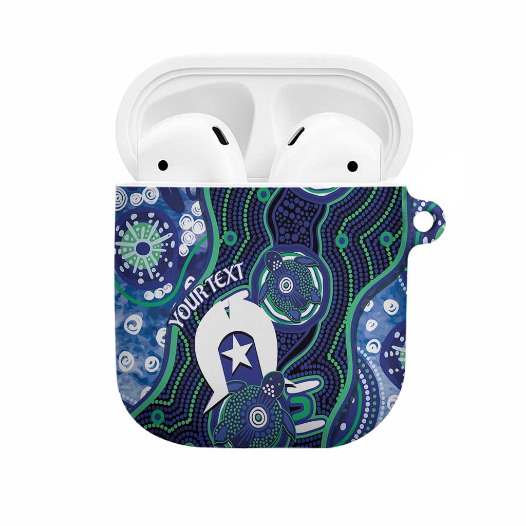 Personalised Torres Strait Islander Flag Day AirPods Case Aboriginal Sea Turtle And Dhari