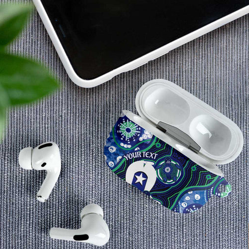 Personalised Torres Strait Islander Flag Day AirPods Case Aboriginal Sea Turtle And Dhari