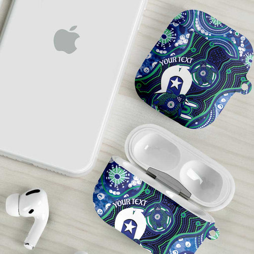 Personalised Torres Strait Islander Flag Day AirPods Case Aboriginal Sea Turtle And Dhari