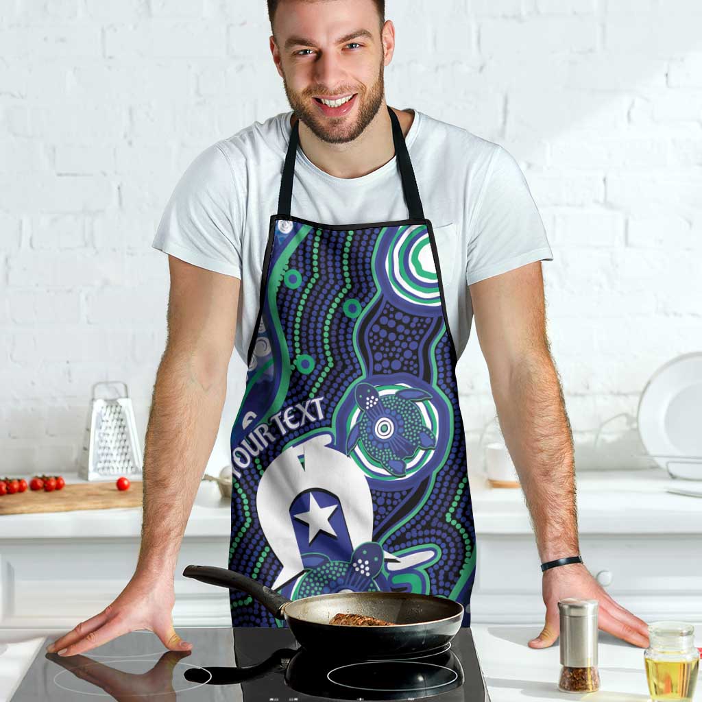 Personalised Torres Strait Islander Flag Day Apron Aboriginal Sea Turtle And Dhari