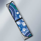 Personalised Torres Strait Islander Flag Day Auto Sun Shade Aboriginal Sea Turtle And Dhari