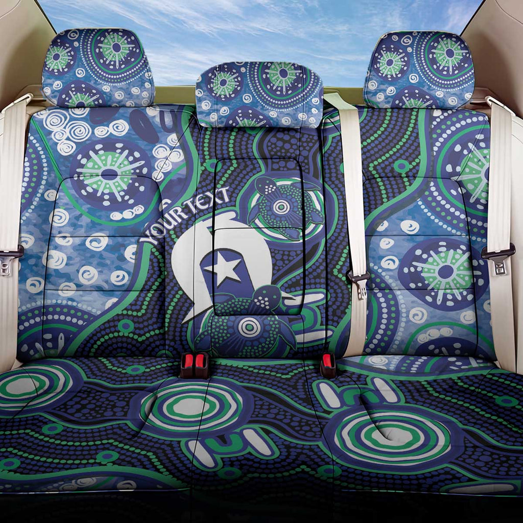 Personalised Torres Strait Islander Flag Day Back Car Seat Cover Aboriginal Sea Turtle And Dhari