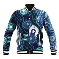 Personalised Torres Strait Islander Flag Day Baseball Jacket Aboriginal Sea Turtle And Dhari