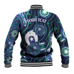 Personalised Torres Strait Islander Flag Day Baseball Jacket Aboriginal Sea Turtle And Dhari