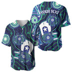 Personalised Torres Strait Islander Flag Day Baseball Jersey Aboriginal Sea Turtle And Dhari