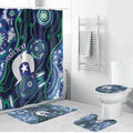 Personalised Torres Strait Islander Flag Day Bathroom Set Aboriginal Sea Turtle And Dhari