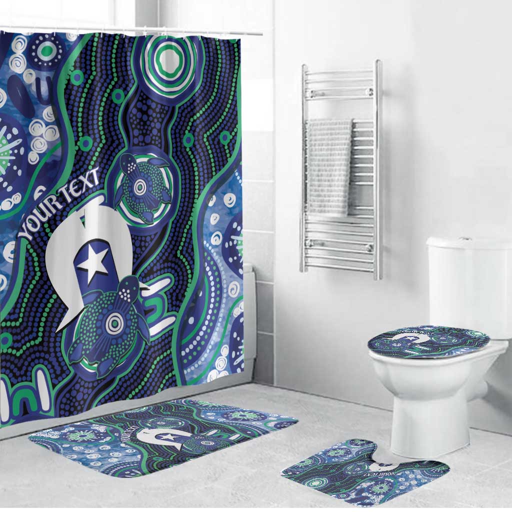 Personalised Torres Strait Islander Flag Day Bathroom Set Aboriginal Sea Turtle And Dhari