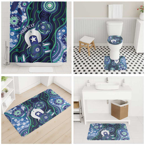 Personalised Torres Strait Islander Flag Day Bathroom Set Aboriginal Sea Turtle And Dhari