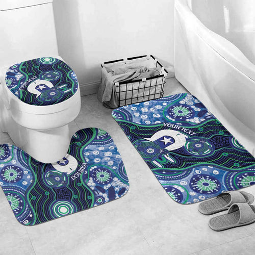 Personalised Torres Strait Islander Flag Day Bathroom Set Aboriginal Sea Turtle And Dhari