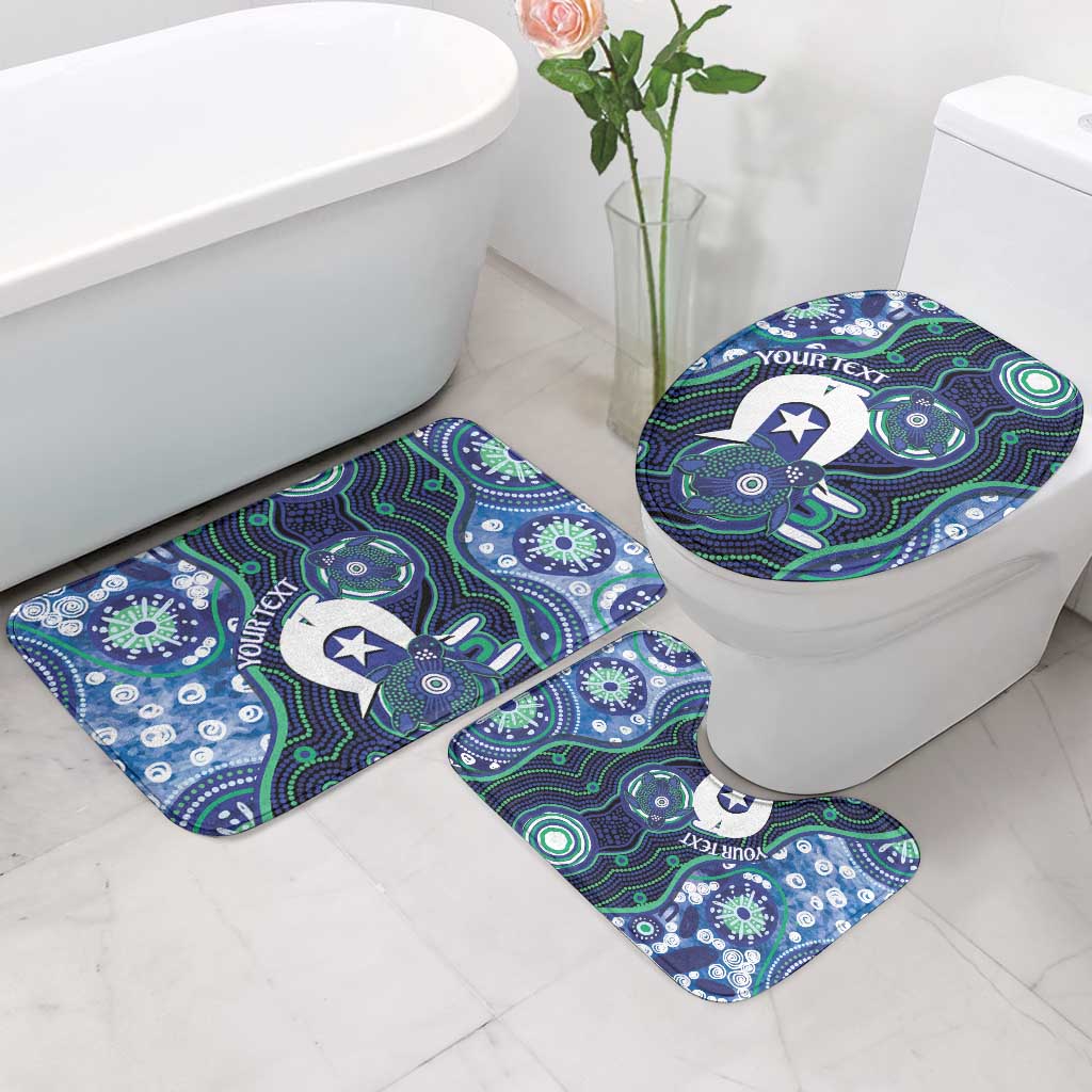 Personalised Torres Strait Islander Flag Day Bathroom Set Aboriginal Sea Turtle And Dhari