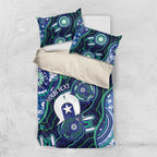 Personalised Torres Strait Islander Flag Day Bedding Set Aboriginal Sea Turtle And Dhari
