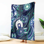 Personalised Torres Strait Islander Flag Day Blanket Aboriginal Sea Turtle And Dhari