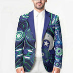 Personalised Torres Strait Islander Flag Day Blazer Aboriginal Sea Turtle And Dhari