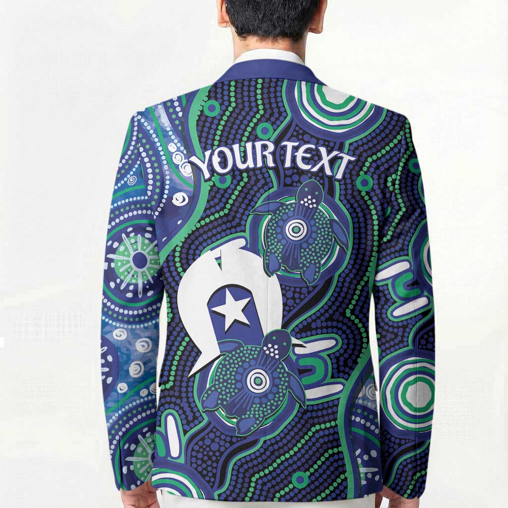 Personalised Torres Strait Islander Flag Day Blazer Aboriginal Sea Turtle And Dhari