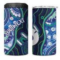 Personalised Torres Strait Islander Flag Day 4 in 1 Can Cooler Tumbler Aboriginal Sea Turtle And Dhari