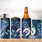 Personalised Torres Strait Islander Flag Day 4 in 1 Can Cooler Tumbler Aboriginal Sea Turtle And Dhari