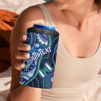 Personalised Torres Strait Islander Flag Day 4 in 1 Can Cooler Tumbler Aboriginal Sea Turtle And Dhari