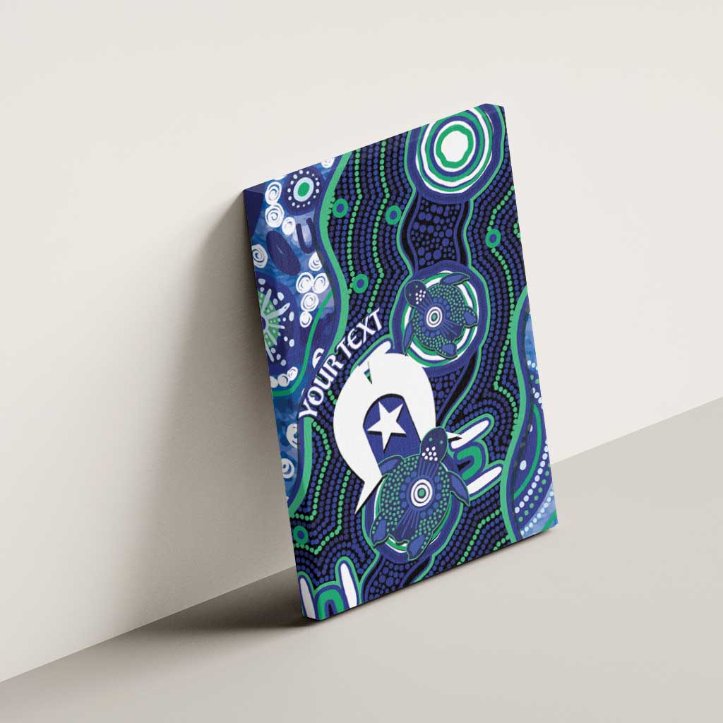 Personalised Torres Strait Islander Flag Day Canvas Wall Art Aboriginal Sea Turtle And Dhari
