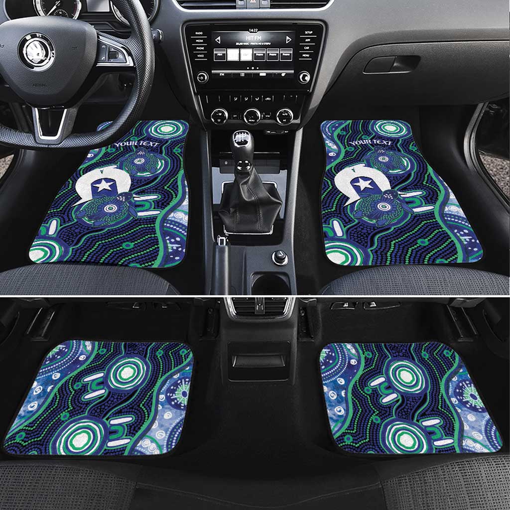 Personalised Torres Strait Islander Flag Day Car Mats Aboriginal Sea Turtle And Dhari