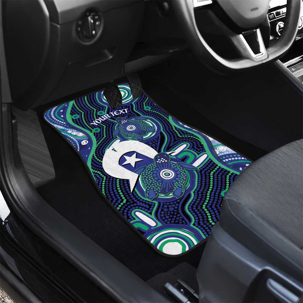 Personalised Torres Strait Islander Flag Day Car Mats Aboriginal Sea Turtle And Dhari