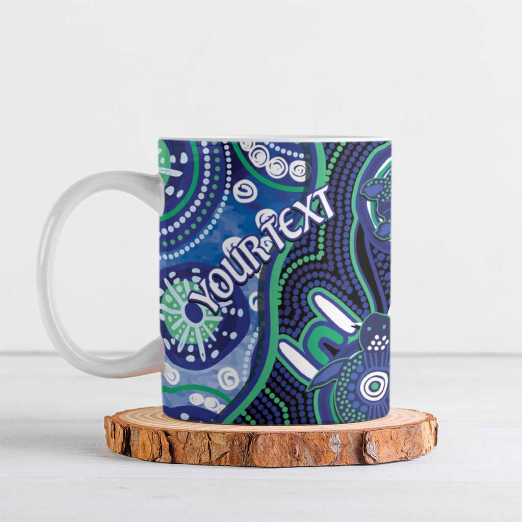 Personalised Torres Strait Islander Flag Day Ceramic Mug Aboriginal Sea Turtle And Dhari