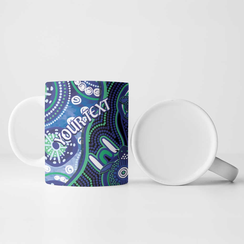 Personalised Torres Strait Islander Flag Day Ceramic Mug Aboriginal Sea Turtle And Dhari