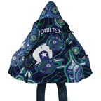 Personalised Torres Strait Islander Flag Day Cloak Aboriginal Sea Turtle And Dhari