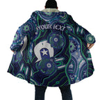 Personalised Torres Strait Islander Flag Day Cloak Aboriginal Sea Turtle And Dhari