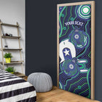 Personalised Torres Strait Islander Flag Day Door Cover Aboriginal Sea Turtle And Dhari