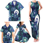 Personalised Torres Strait Islander Flag Day Family Matching Tank Maxi Dress and Hawaiian Shirt Aboriginal Sea Turtle And Dhari