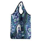 Personalised Torres Strait Islander Flag Day Grocery Bag Aboriginal Sea Turtle And Dhari