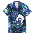 Personalised Torres Strait Islander Flag Day Hawaiian Shirt Aboriginal Sea Turtle And Dhari