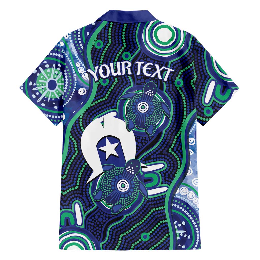 Personalised Torres Strait Islander Flag Day Hawaiian Shirt Aboriginal Sea Turtle And Dhari