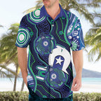 Personalised Torres Strait Islander Flag Day Hawaiian Shirt Aboriginal Sea Turtle And Dhari