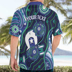 Personalised Torres Strait Islander Flag Day Hawaiian Shirt Aboriginal Sea Turtle And Dhari
