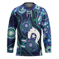 Personalised Torres Strait Islander Flag Day Hockey Jersey Aboriginal Sea Turtle And Dhari