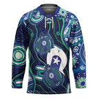 Personalised Torres Strait Islander Flag Day Hockey Jersey Aboriginal Sea Turtle And Dhari