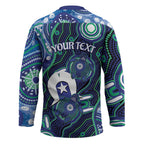 Personalised Torres Strait Islander Flag Day Hockey Jersey Aboriginal Sea Turtle And Dhari