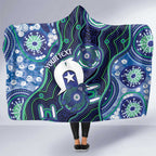Personalised Torres Strait Islander Flag Day Hooded Blanket Aboriginal Sea Turtle And Dhari