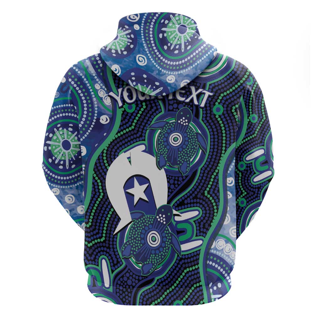 Personalised Torres Strait Islander Flag Day Hoodie Aboriginal Sea Turtle And Dhari