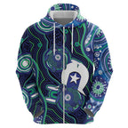 Personalised Torres Strait Islander Flag Day Hoodie Aboriginal Sea Turtle And Dhari