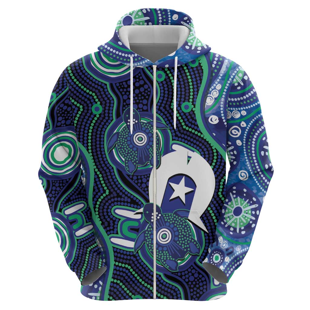 Personalised Torres Strait Islander Flag Day Hoodie Aboriginal Sea Turtle And Dhari