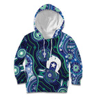 Personalised Torres Strait Islander Flag Day Kid Hoodie Aboriginal Sea Turtle And Dhari