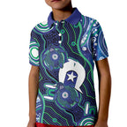 Personalised Torres Strait Islander Flag Day Kid Polo Shirt Aboriginal Sea Turtle And Dhari